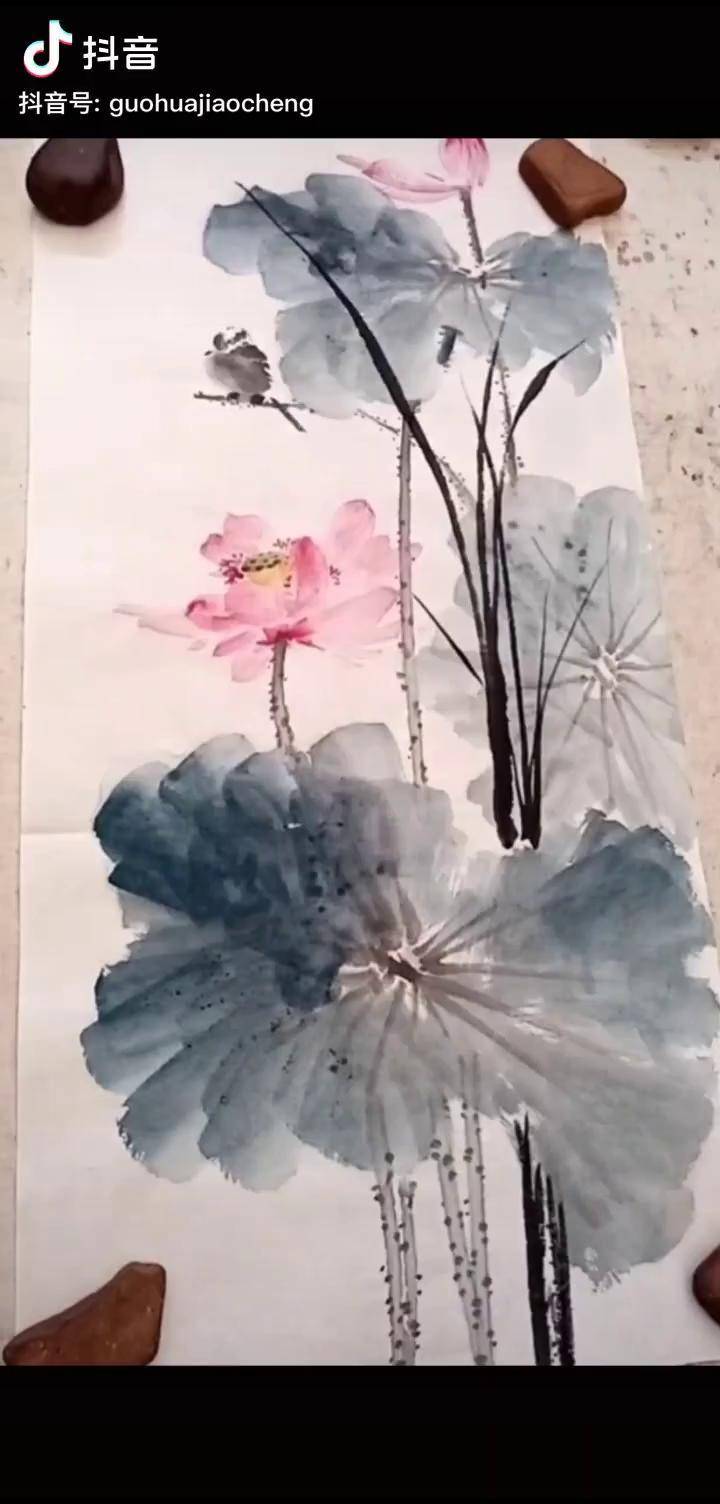 出淤泥而不染濯清涟而不妖杜老师国画荷花画法2021有你真好国画水墨