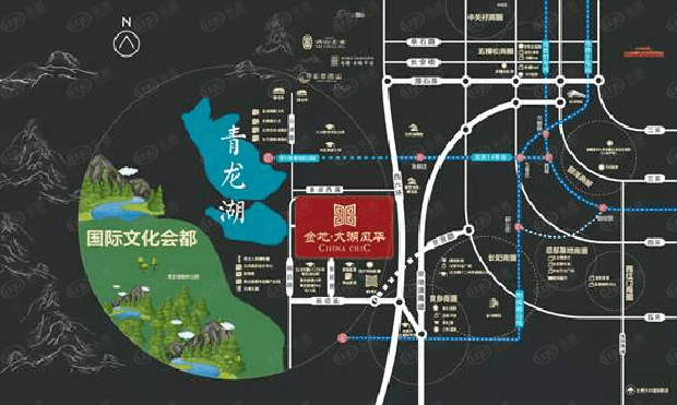 該板塊內生態環境十分優越,青龍湖森林公園,北京園博園及北京地熱博覽