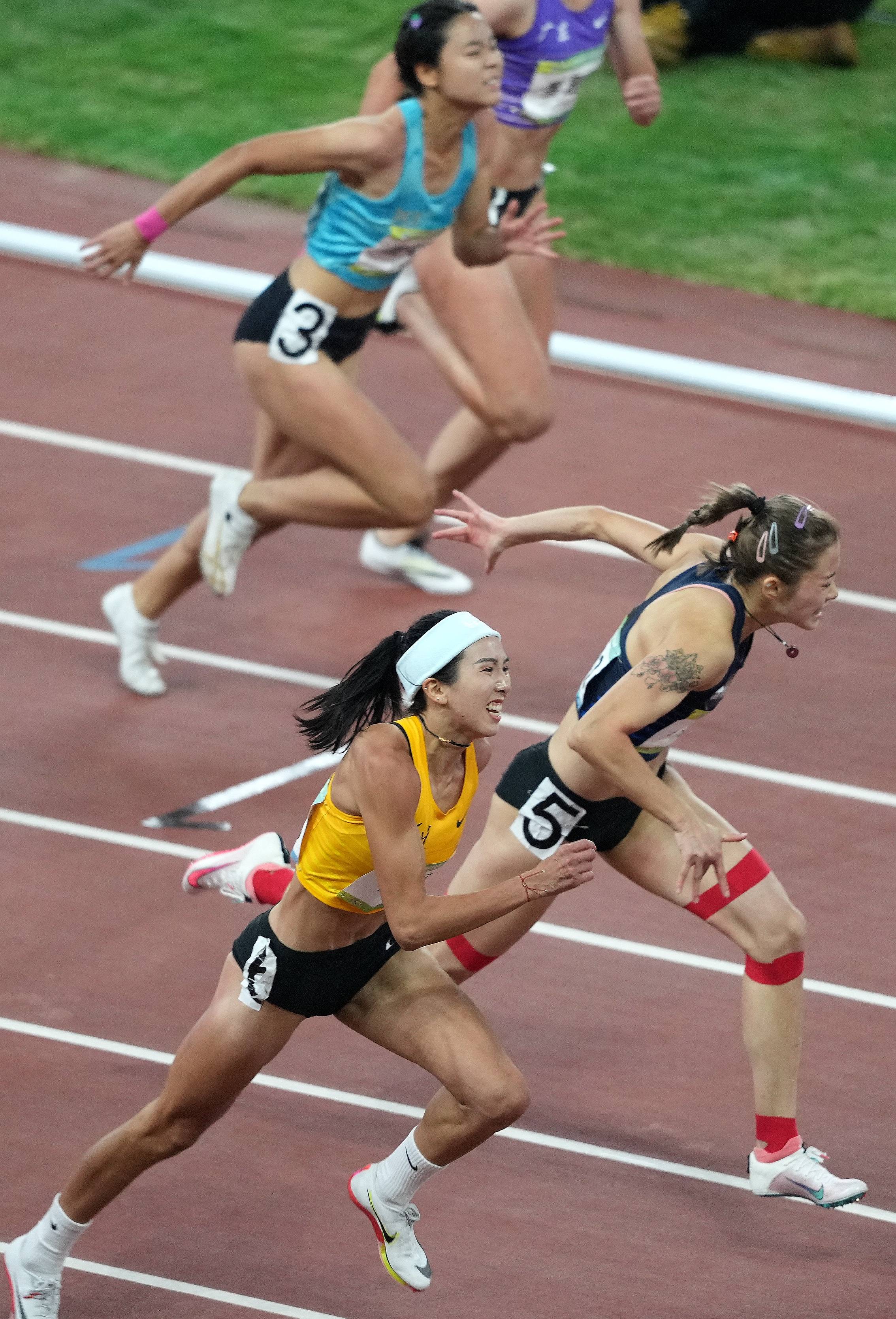 田徑女子100米欄決賽賽況