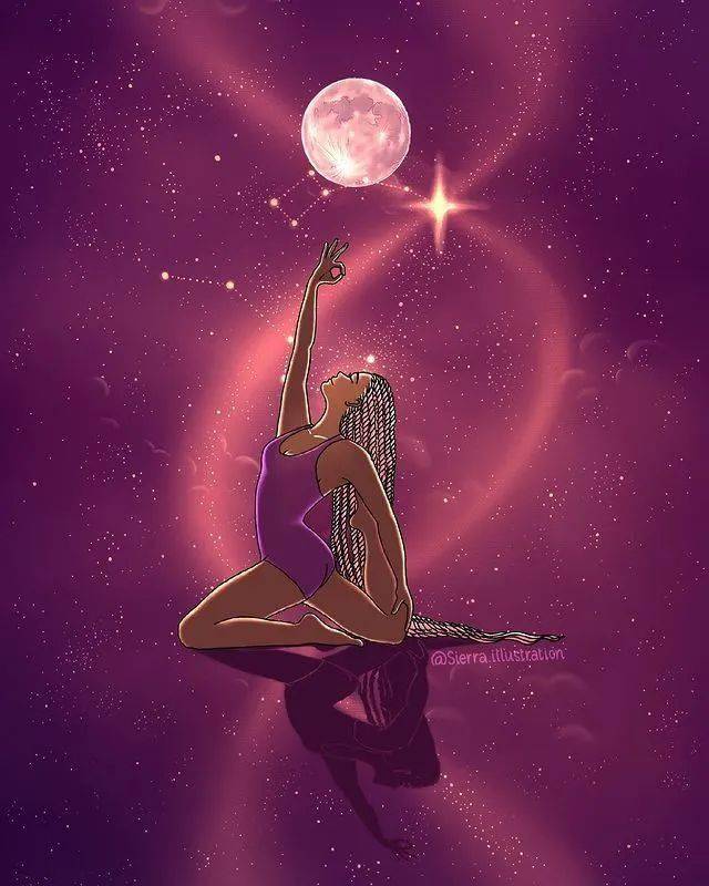 ins上最新的50张瑜伽漫画图片每一张都超好看收藏级