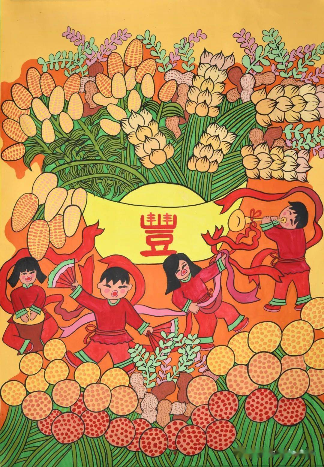 作品欣赏之二 ▎画说丰收——第三届潍坊中国农民画展_cm