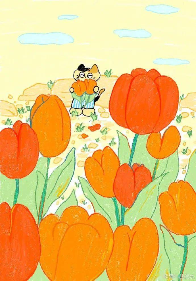 温暖的色调精致的细节很治愈的小插画