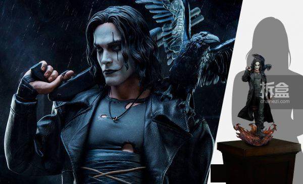 乌鸦|SIDESHOW 惊悚电影 乌鸦 THE CROW 300801 雕像