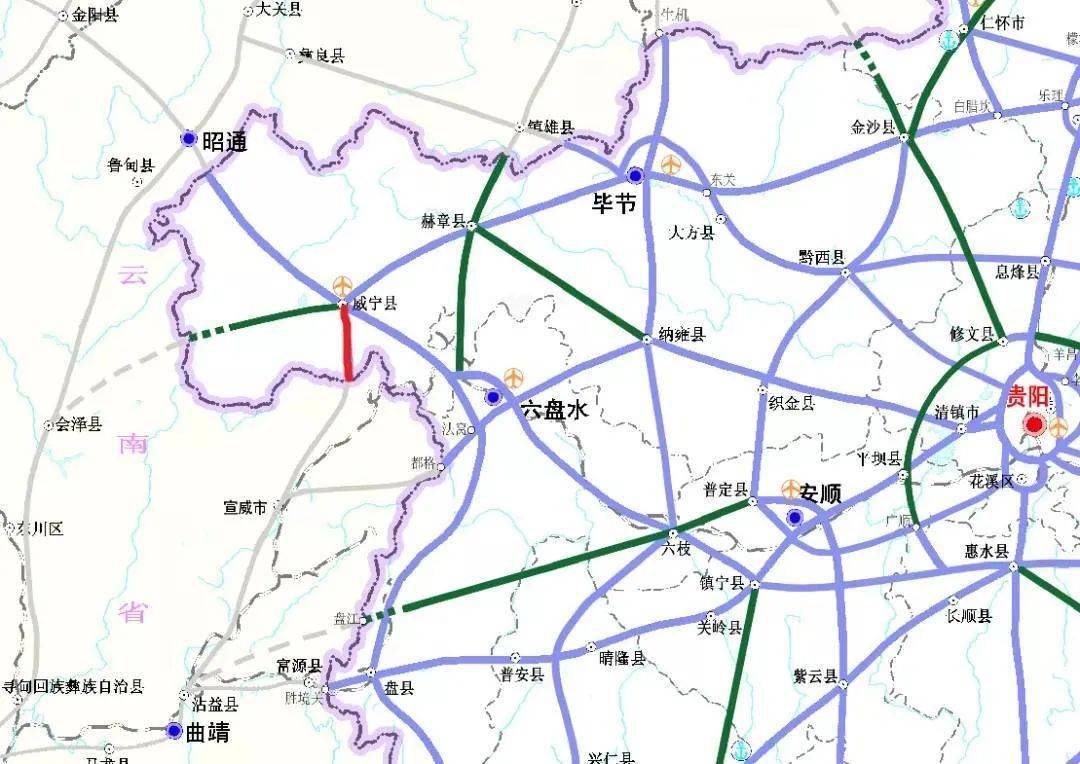 红线处为威围高速大致路线图