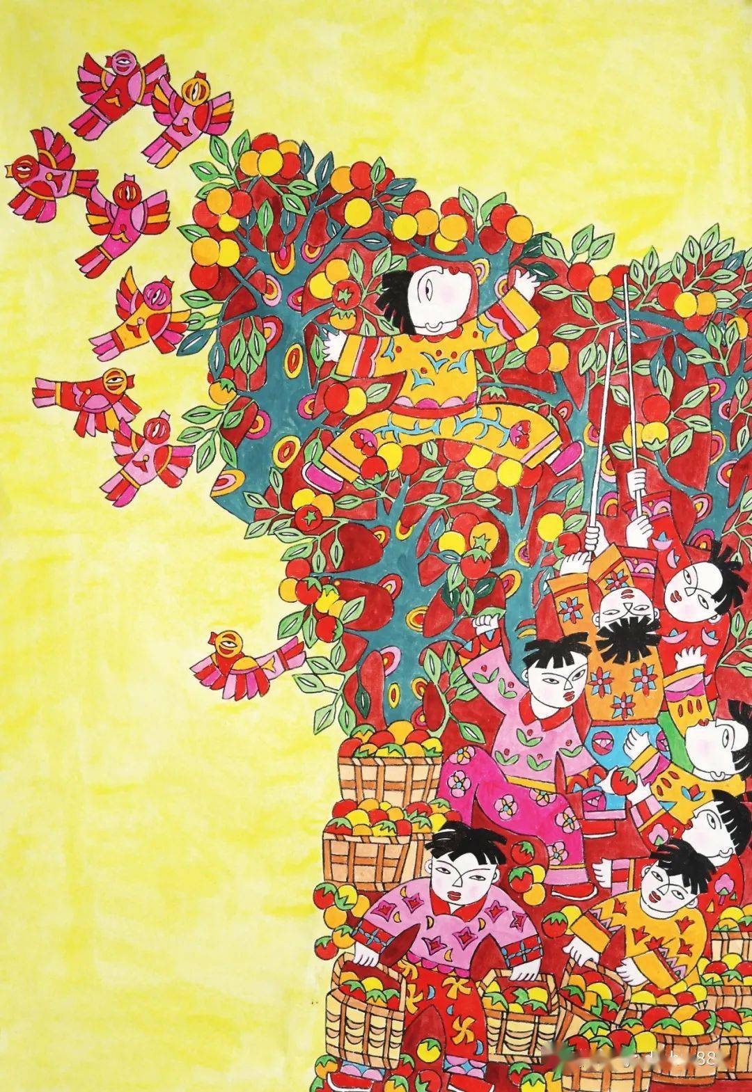 作品欣赏之四 ▎画说丰收——第三届潍坊中国农民画展