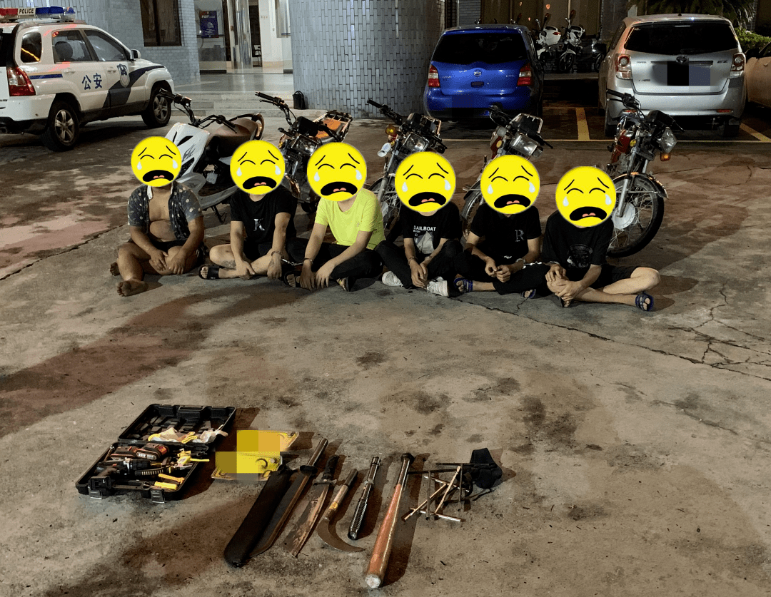 阳春抓获6名杀马特偷车最细13岁