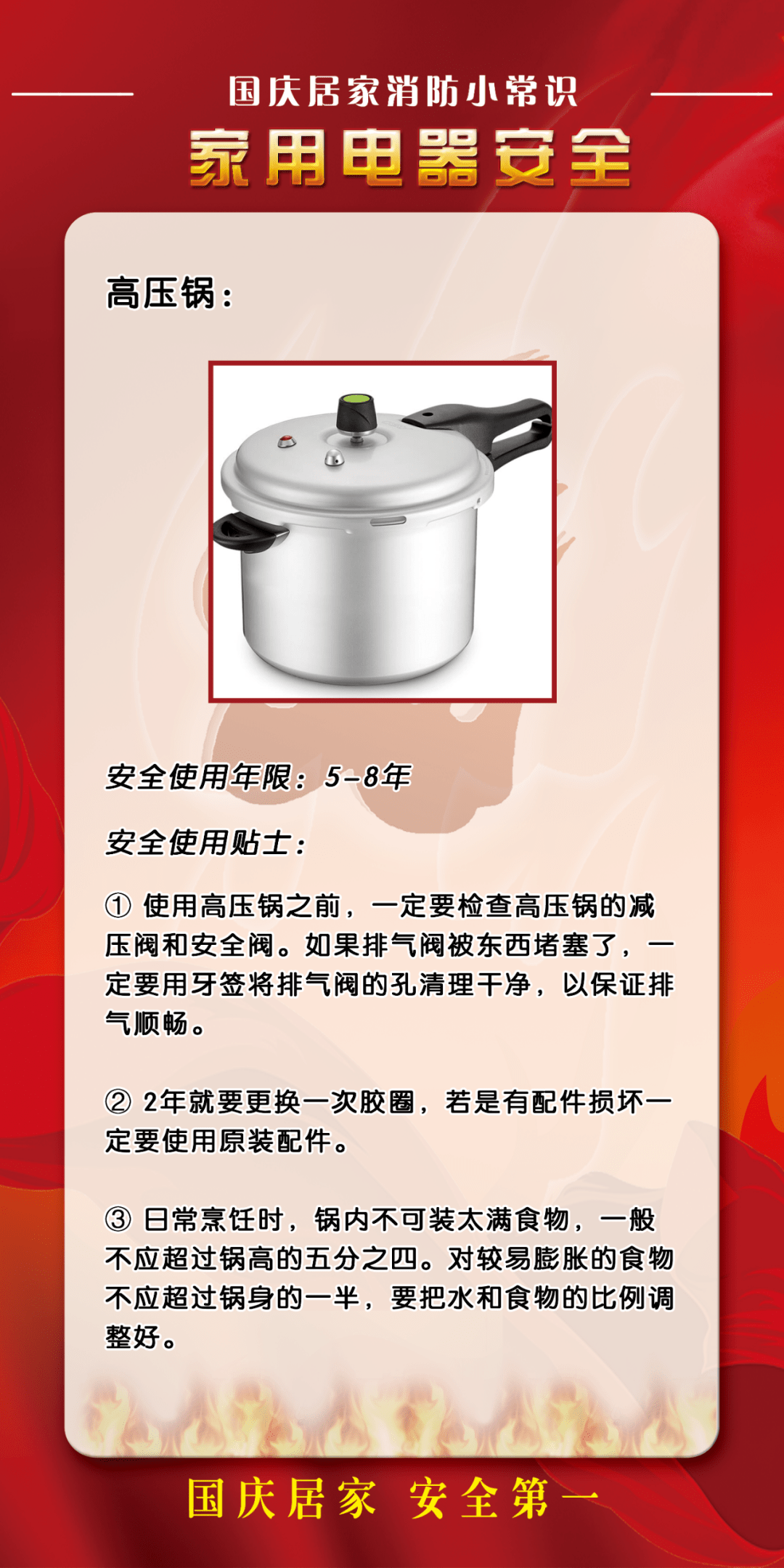 电饭煲|国庆专题 | 宅在家篇·家庭消防安全攻略！