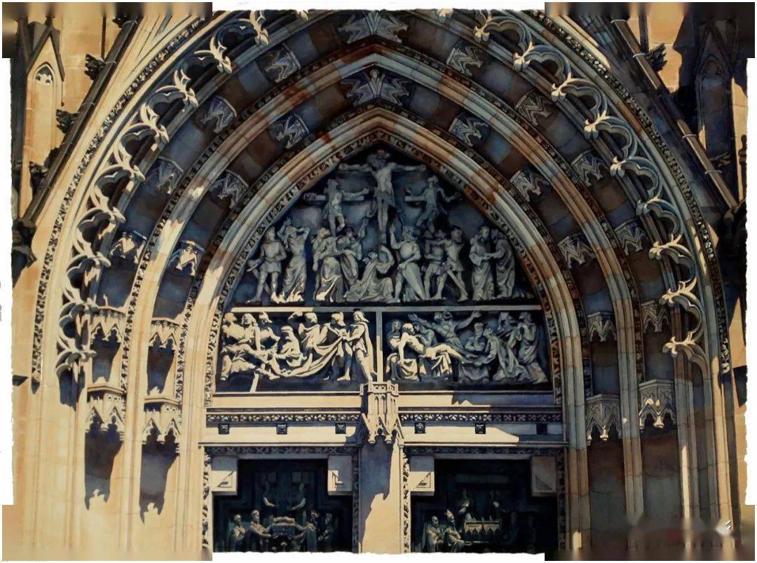 看跪了他笔下的米兰大教堂堪称史诗级别的手绘细节惊人附步骤图