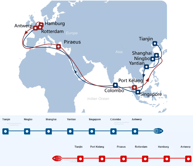 远东欧洲航线图图片