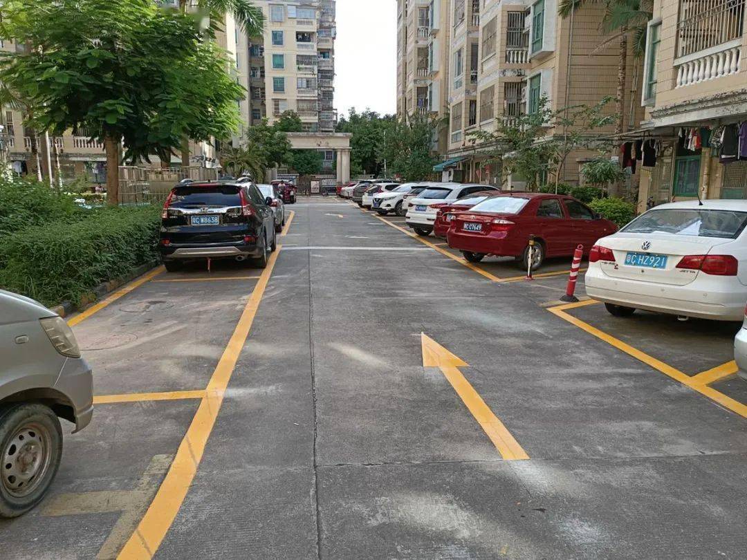 小区车位划线后