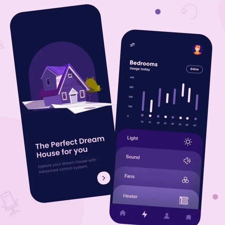 设计灵感 :12 组智能家居操作界面设计_Smart
