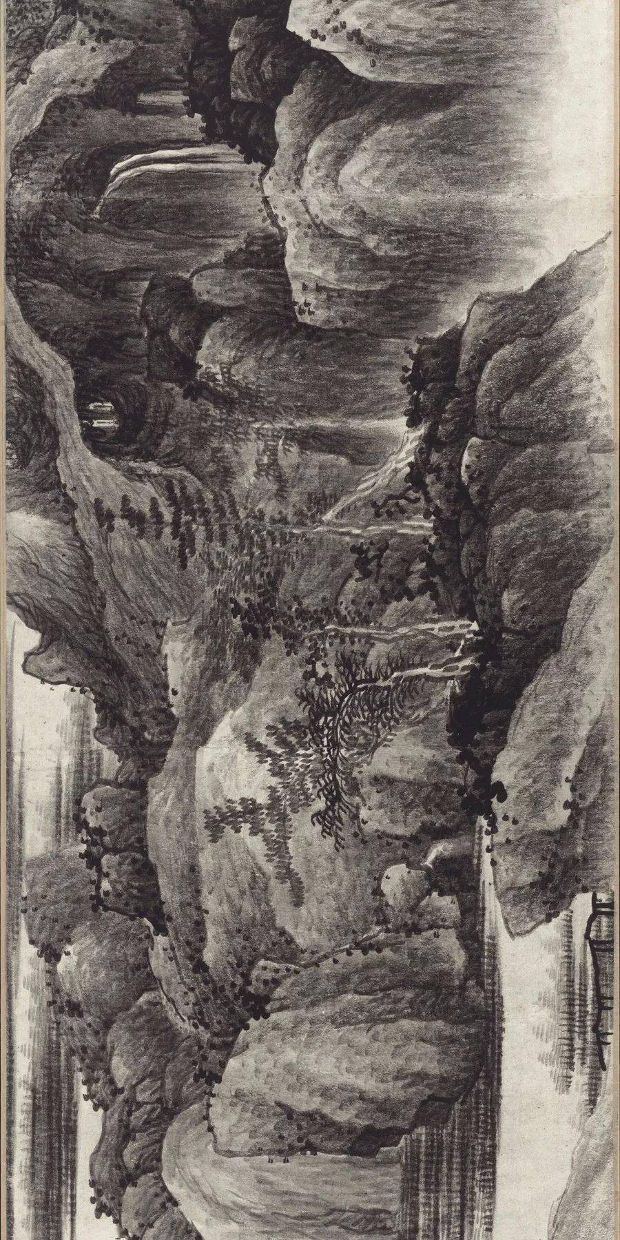 龚贤《千岩万壑图卷》,太精彩