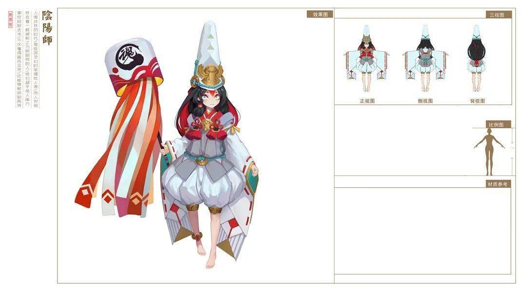 画集收录阴阳师立绘三视图欣赏优秀的角色设计师都是从学习优秀的作品