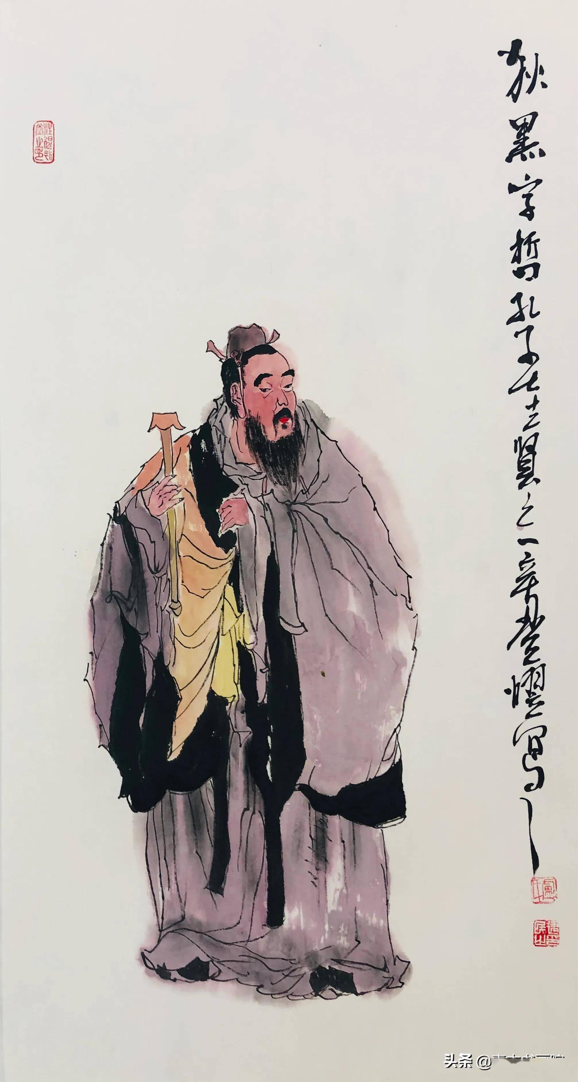 卢建民儒家国画人物
