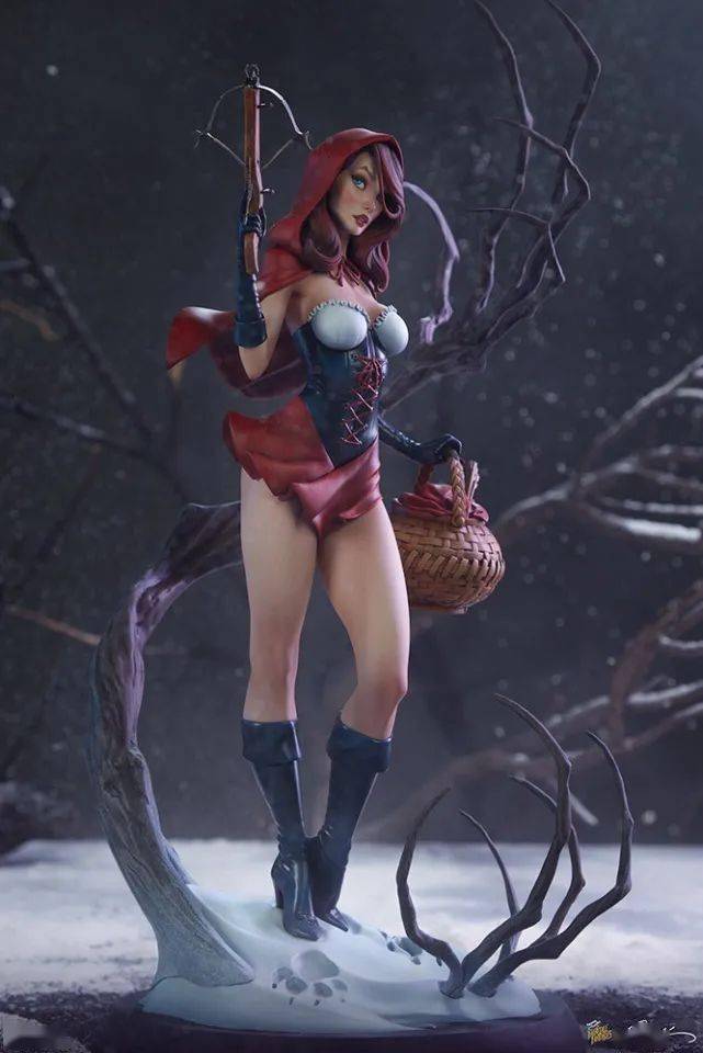 sideshowfairytalefantasies小红帽全身雕像