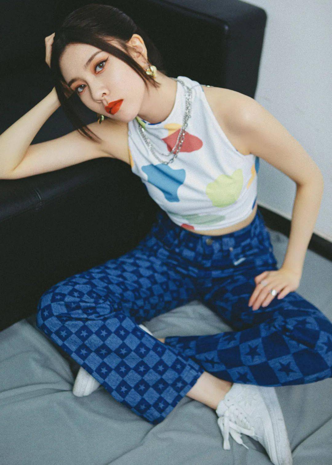 黛丽 黑白美的最高境界，原来是棋盘格！