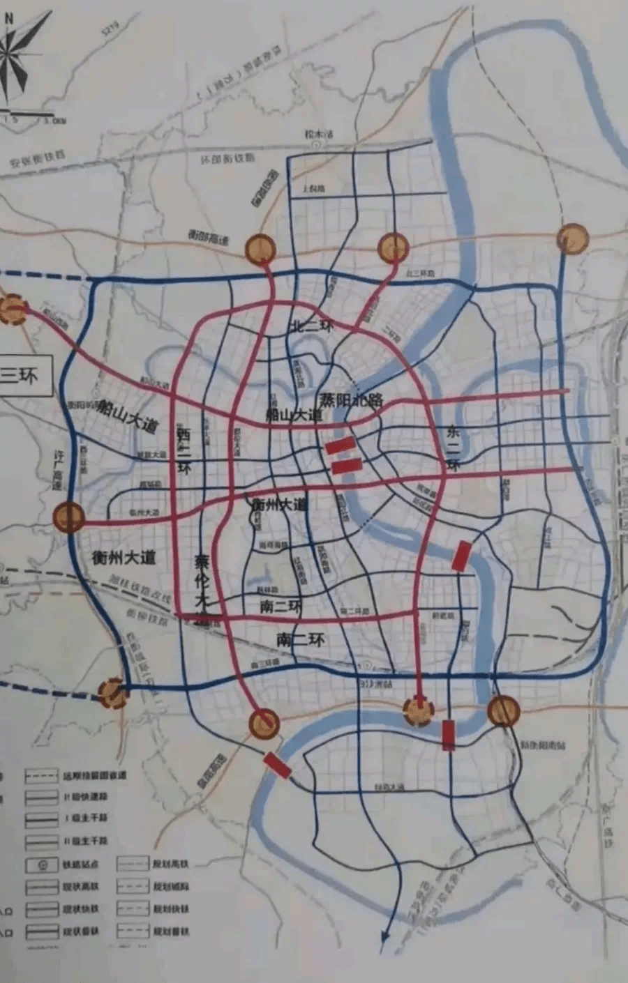 衡阳市西三环路规划图图片