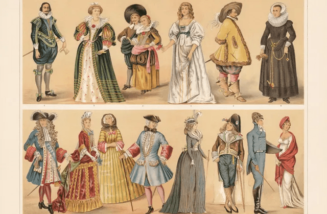欧洲女性服装变化史图片