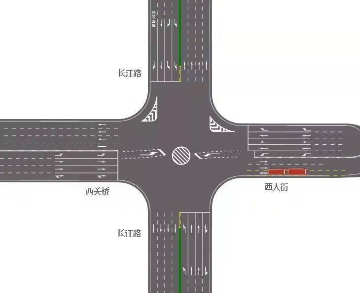 西宁首次推行可变车道_交叉口