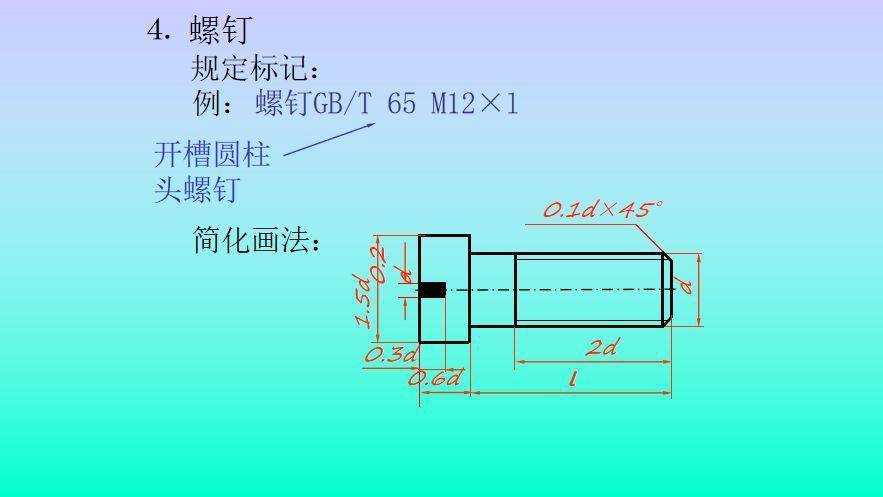 螺纹紧固件图纸设计画法