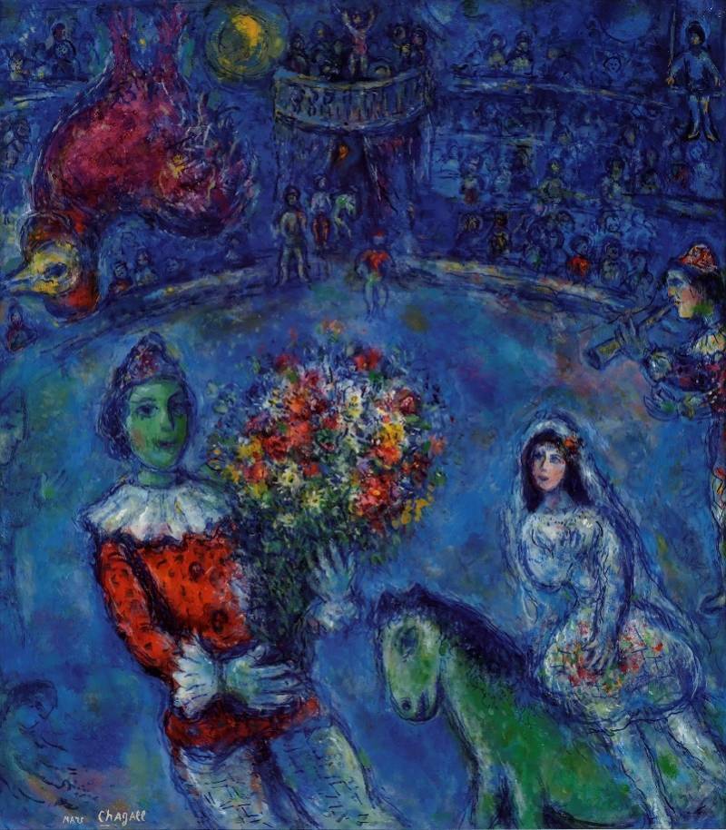 色彩|纯真、斑斓又诗意！在CBD遇见夏加尔和他的“漂浮的情侣”