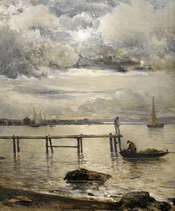 风景油画细腻的笔触音乐般的抒情这才是真正的高级灰