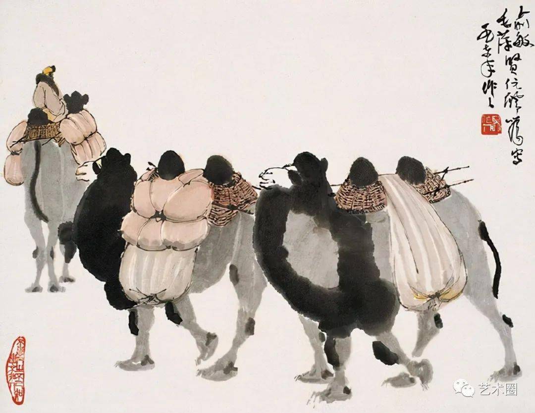 吴作人的水墨骆驼越看越喜欢