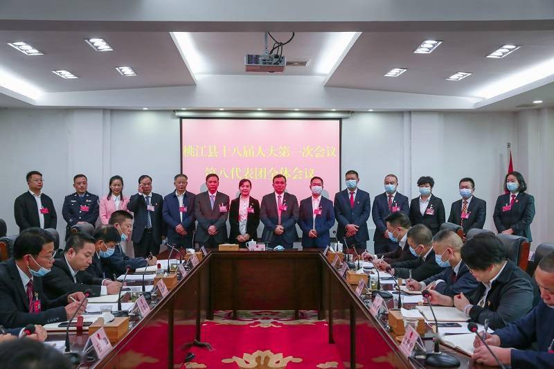县长周登高率县委,县人大,县政府相关领导到各代表团看望慰问参加桃江