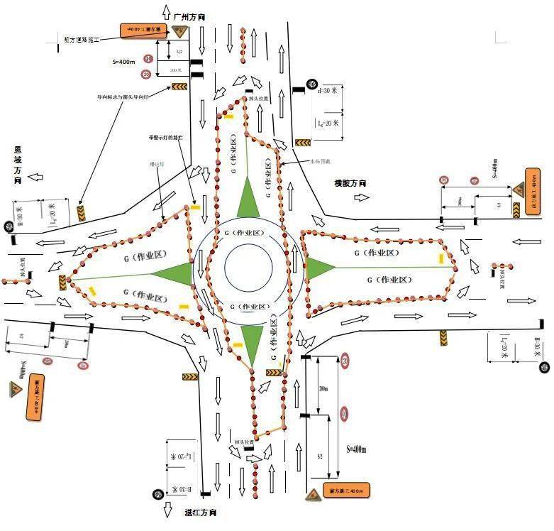 关于国道325线纺织路环形交叉口维修施工交通管制的通告