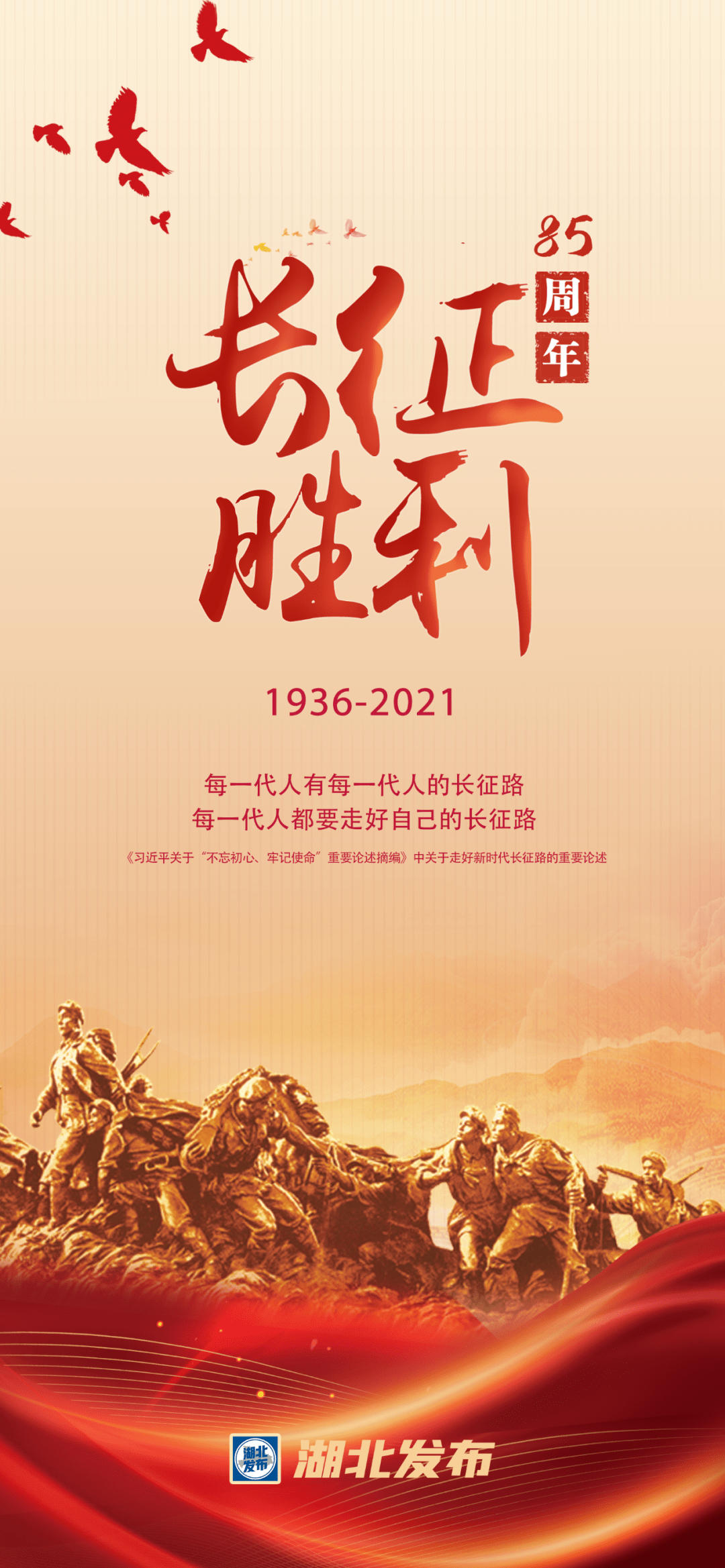 纪念红军长征胜利85周年铭记红军丰功伟绩弘扬伟大长征精神不忘初心