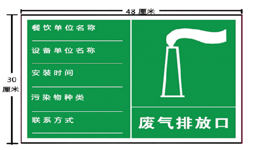 c在油烟净化设备显著位置设置废气排放口标志.