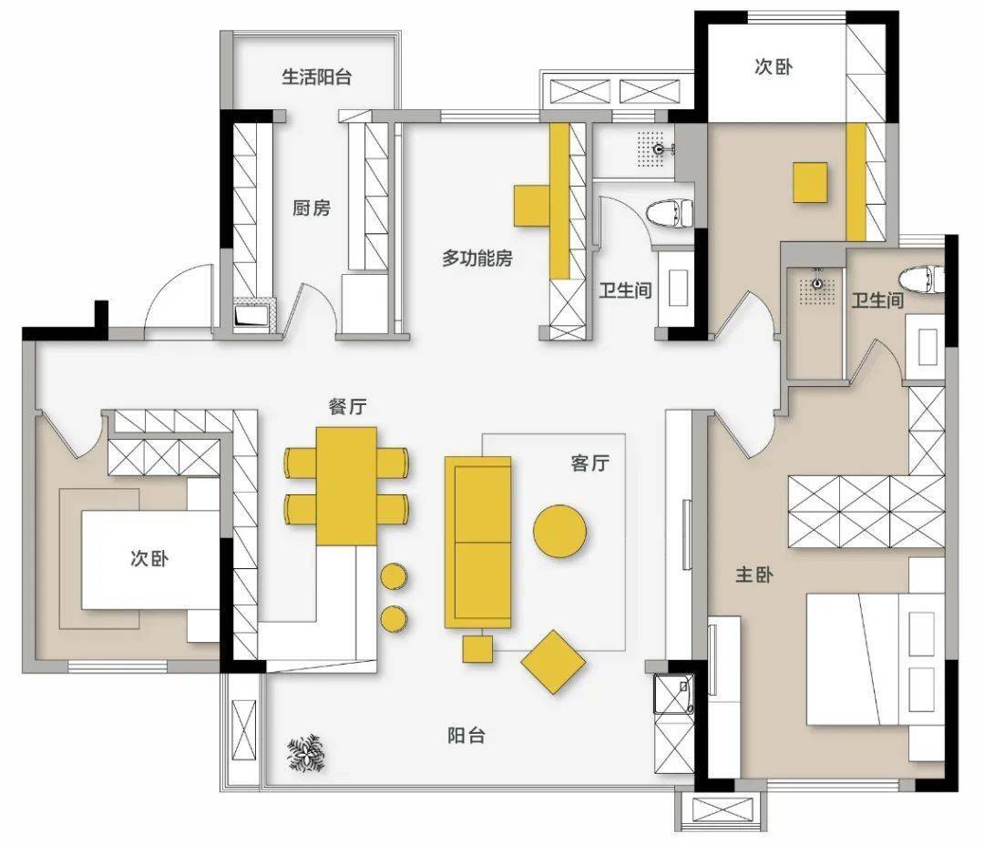 139㎡現代極簡風落地窗西廚島臺舞蹈房帶來家的歸屬感