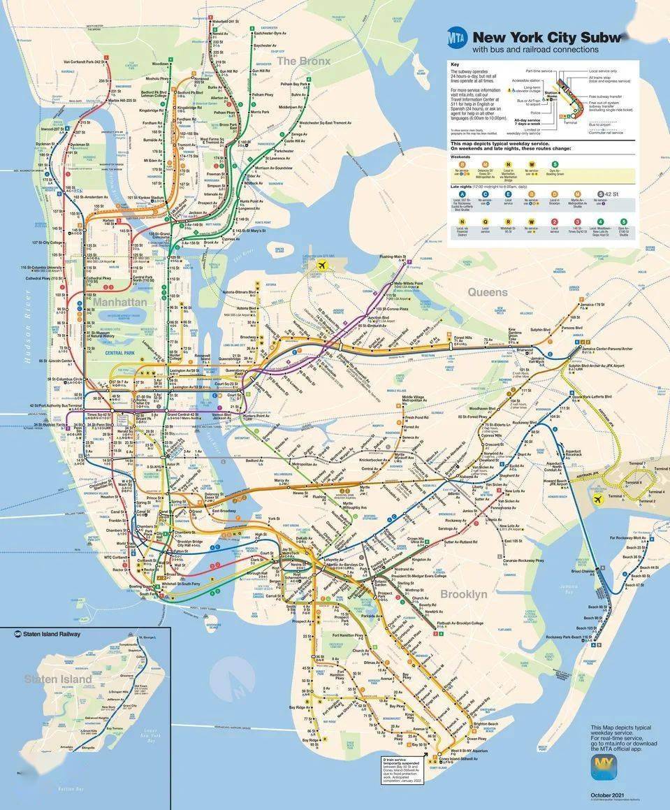 40年来大变革纽约地铁图即将淘汰新的长这样