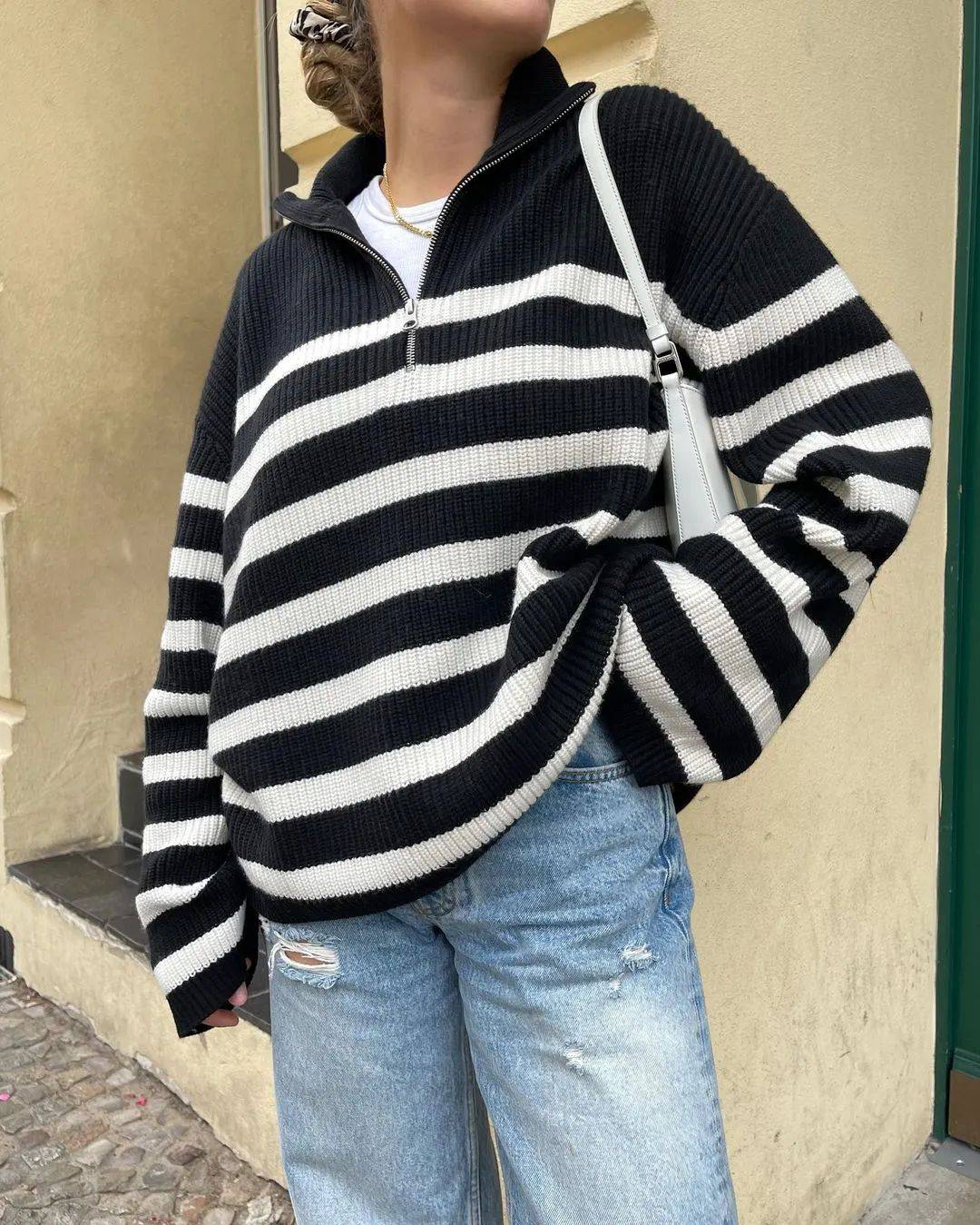 条纹 秋冬必买的毛衣，今年推荐这件！
