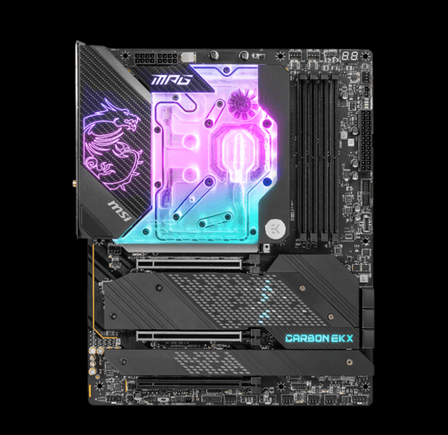 微星联合 EK 推出 MPG Z690 Carbon EK X 水冷主板，散热规格拉满