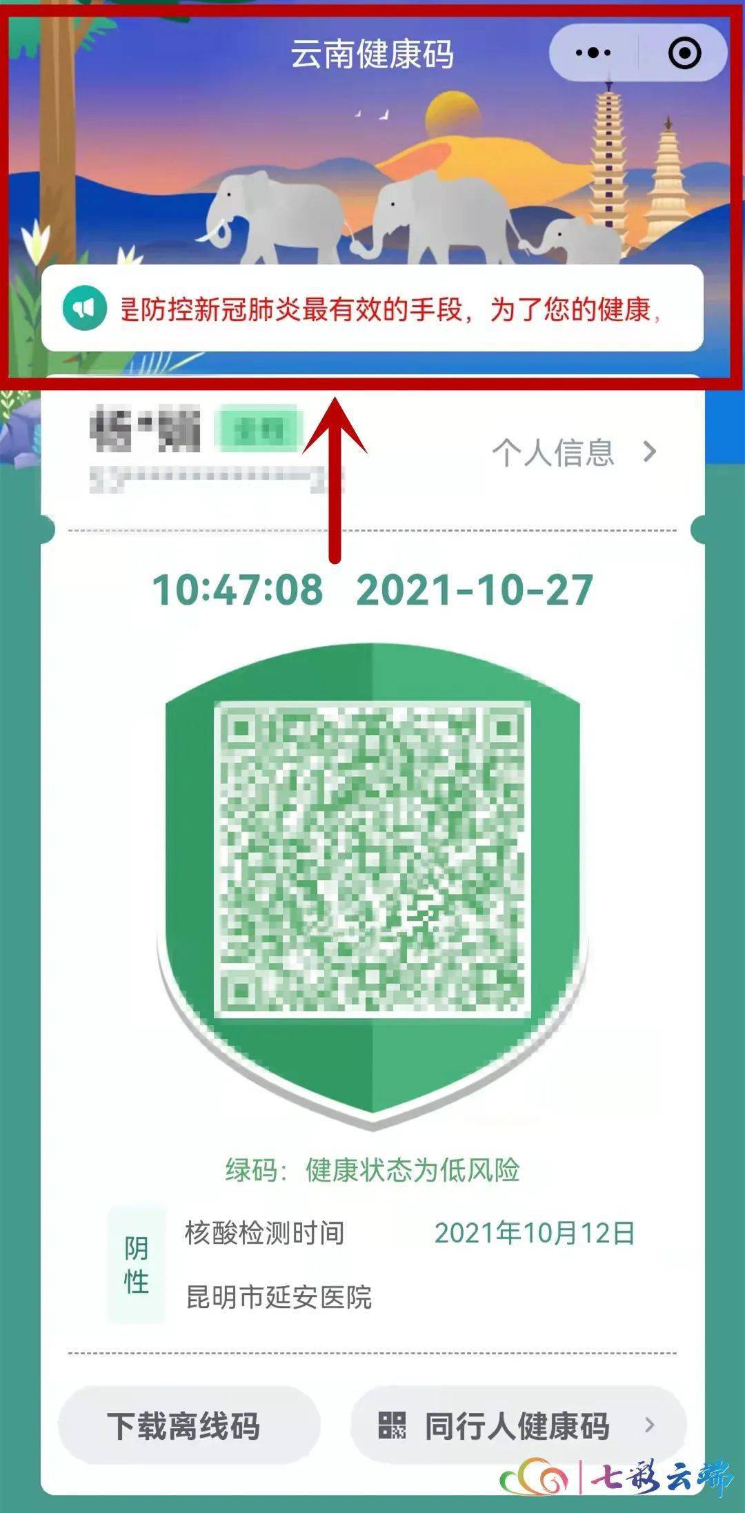 云南健康码的扫码图图片