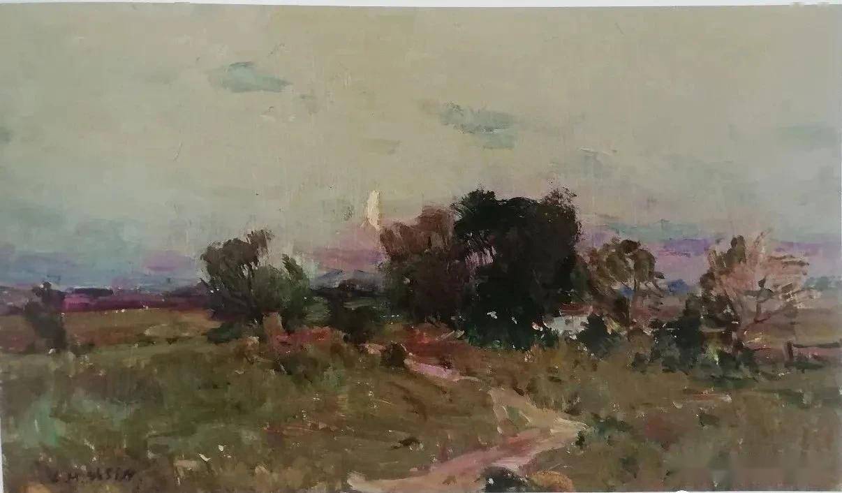 油画家杨鸣山小幅风景油画作品欣赏