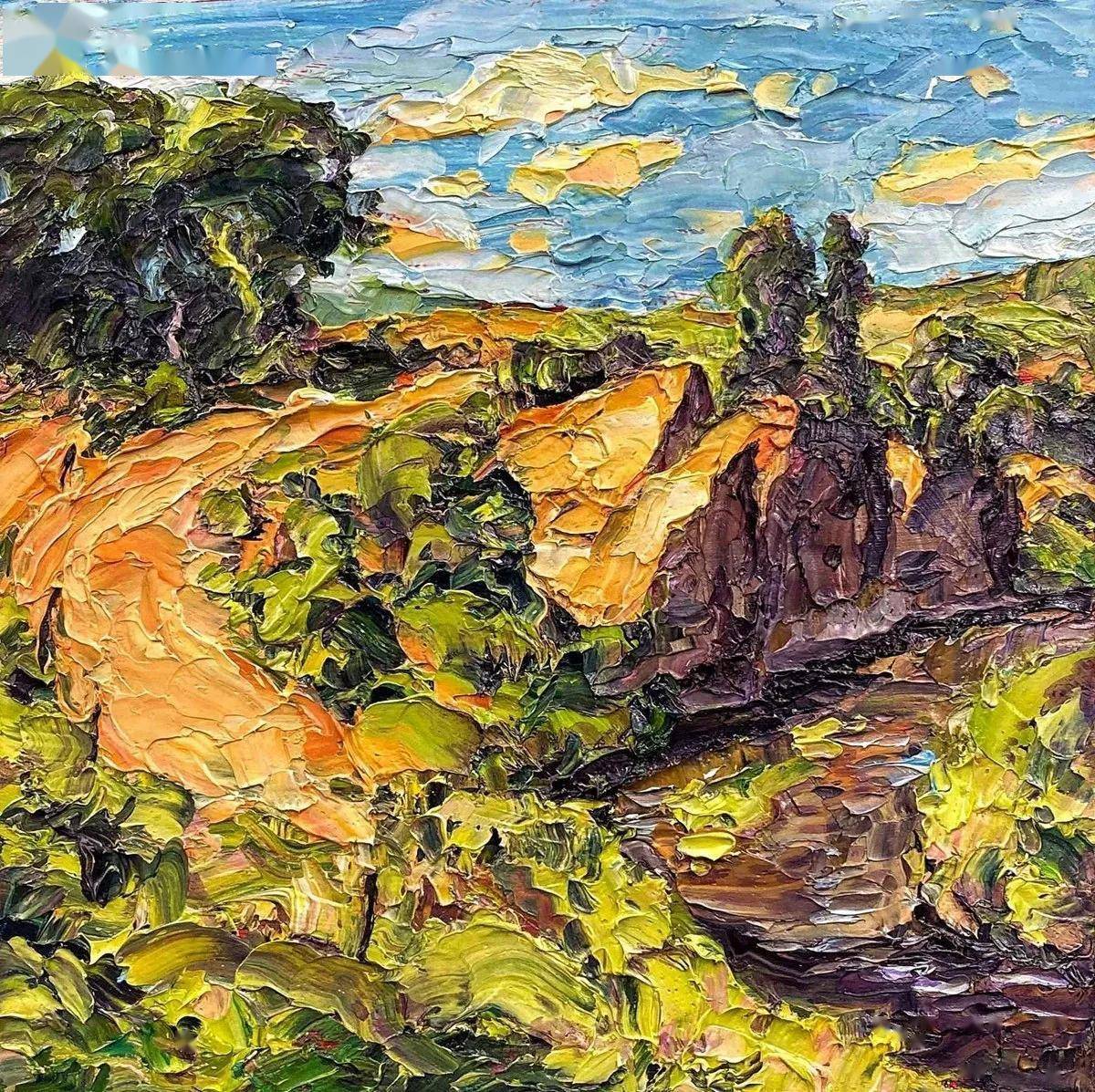 美国画家布拉德提尔的厚涂画法