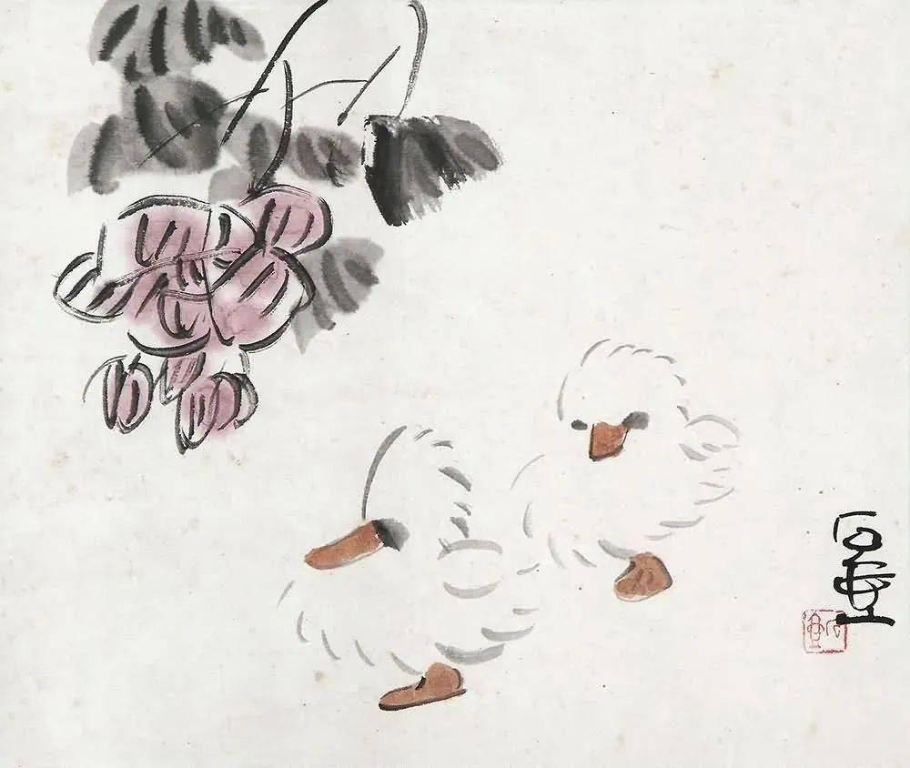 这极简的笔墨,令人玩味不尽!_国画