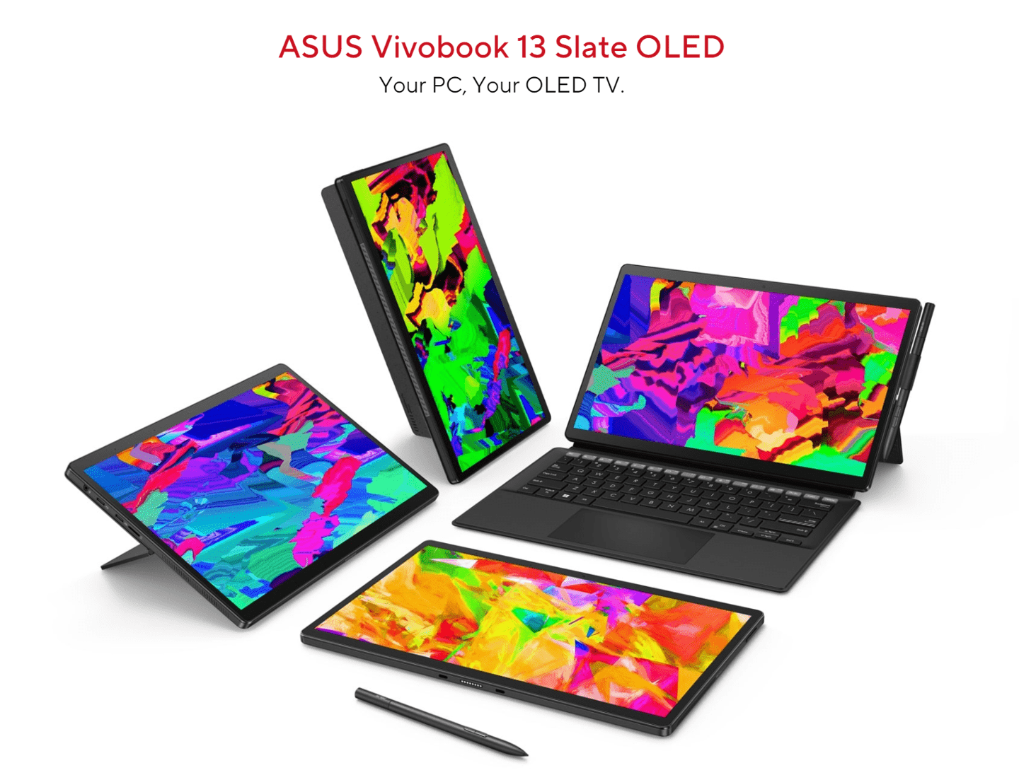 键盘|华硕发布 VivoBook 13 Slate 二合一笔记本：OLED 屏幕