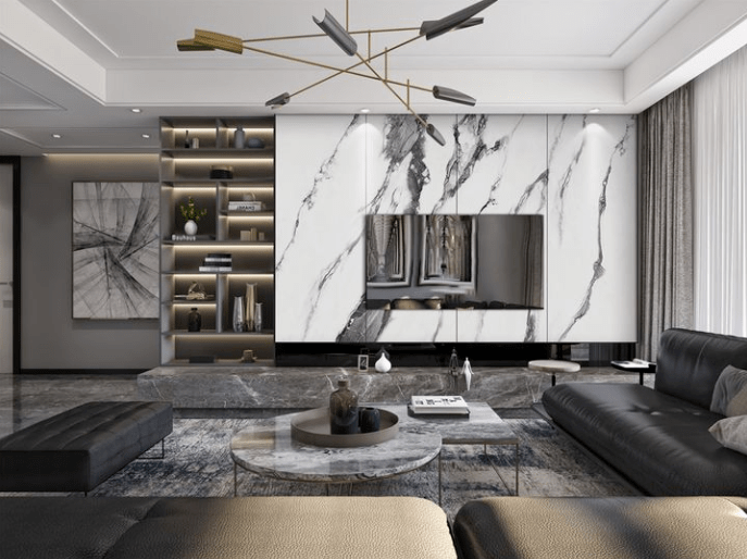 岩板背景墙效果图用cad怎么做?