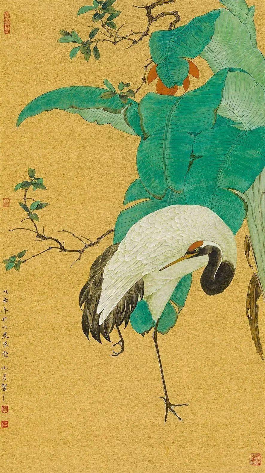曹小民工笔花鸟画宁静高古幽远深邃清逸高雅