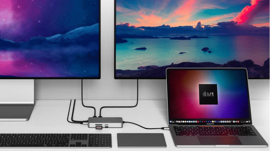 Hub|Hyper Hub配件发布，M1 MacBook一个端口连接两个4K显示器