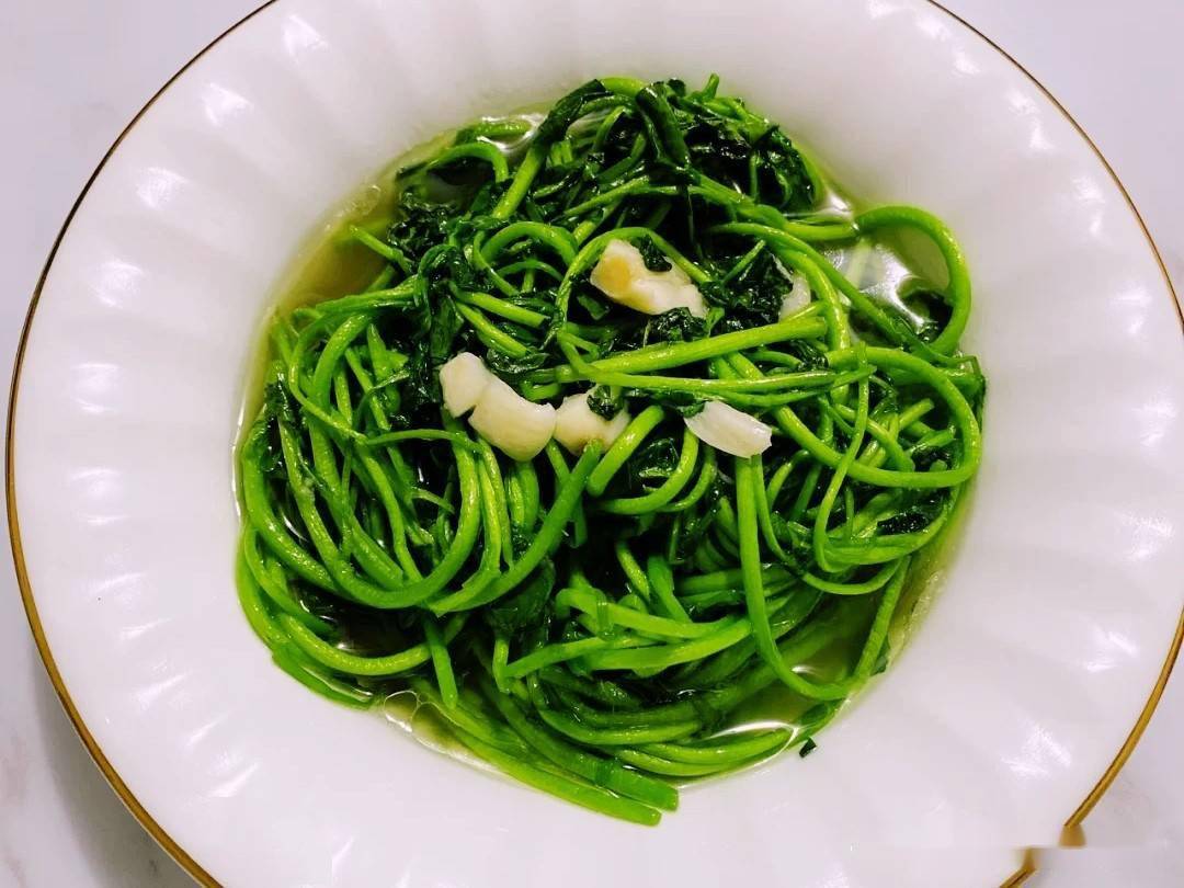 做法简单超美味的素菜清炒西洋菜白灼佛手瓜芽尖清炒四季豆