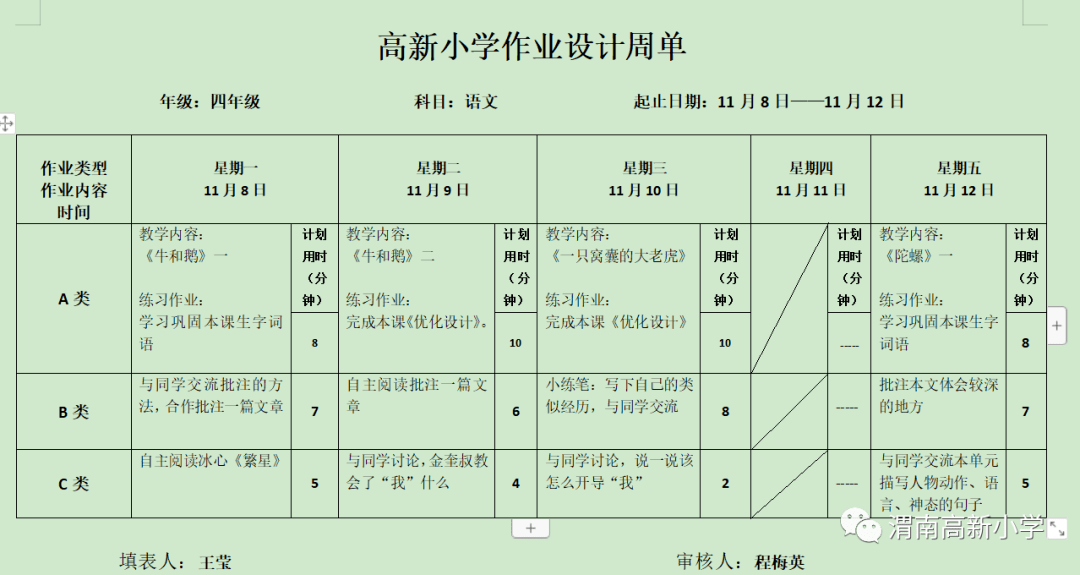 高小五项管理渭南高新区高新小学落实五项管理之作业公示2021年秋季