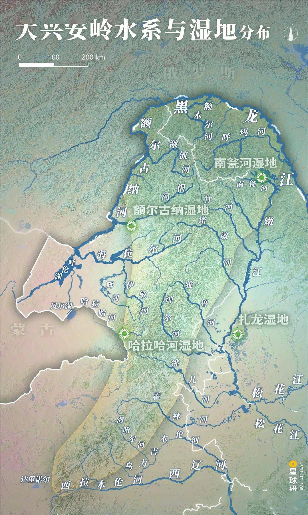 大兴安岭山脉地图图片