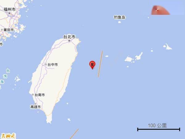 台湾花莲县海域发生4 2级地震 震中