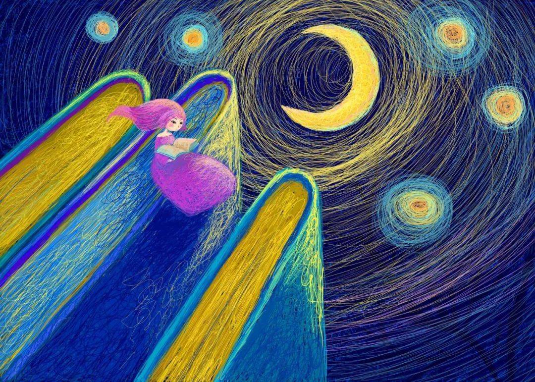 教程线圈风插画简直美爆了不出门在家就能学第314期