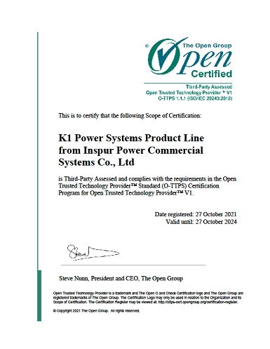 服务器|浪潮K1 Power通过ISO/IEC 20243标准认证
