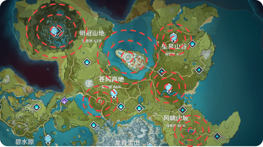 地图|扒遍了《原神》的五张地图，我发现它悄悄改了自己的开放世界设计